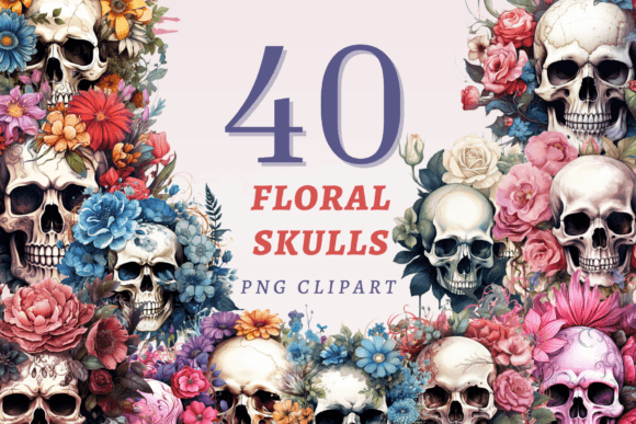 Download Floral Skulls PNG Bundle - Premium Resources