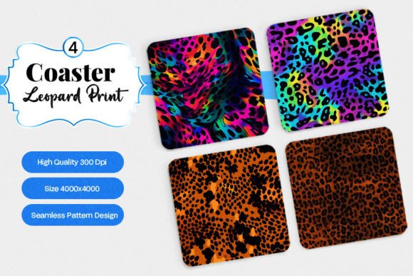 Download Leopard Coaster Digital Paper Designs - Leopard Collection