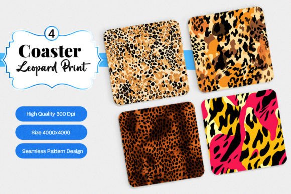 Download Leopard Coaster Digital Paper Designs - Leopard Collection