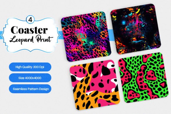 Download Leopard Coaster Digital Paper Designs - Leopard Collection
