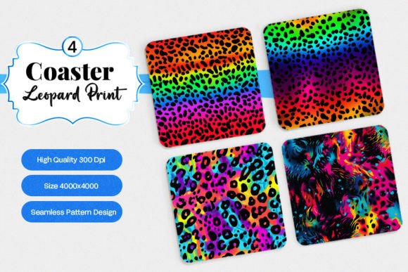 Download Leopard Coaster Digital Paper Designs - Leopard Collection