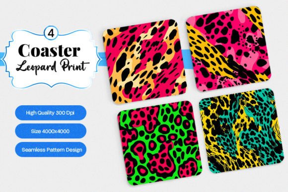 Download Leopard Coaster Digital Paper Designs - Leopard Collection