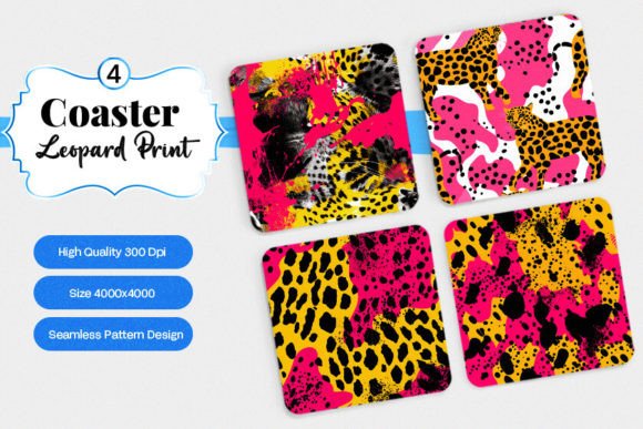 Download Leopard Coaster Digital Paper Designs - Leopard Collection