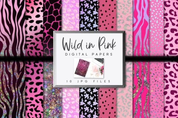 Download Pink Animal Print Digital Papers - Animal print digital papers Collection