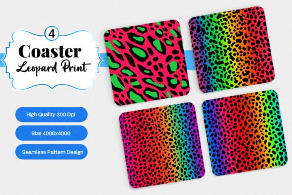 Download Leopard Coaster Digital Paper Designs - Leopard Collection