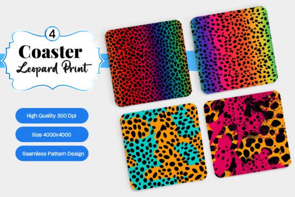 Download Leopard Coaster Digital Paper Designs - Leopard Collection