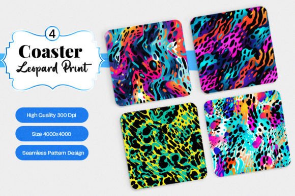 Download Leopard Coaster Digital Paper Designs - Leopard Collection